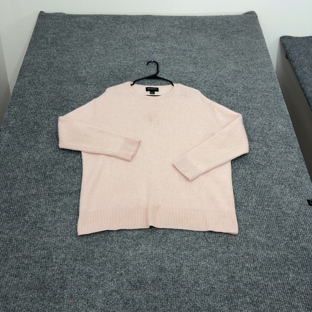 Something Navy Sweater Womens XL Pink Cashmere Silk Crewneck Oversized Basic